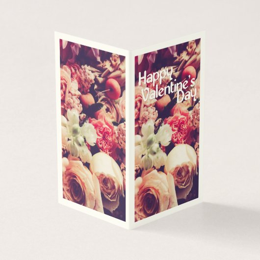 ハッピーバレンタインデー付きヴィンテージ花束 (外部)