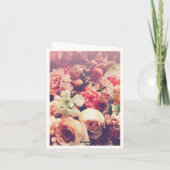 ハッピーバレンタインデー付きヴィンテージ花束 カード (裏面)