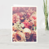 ハッピーバレンタインデー付きヴィンテージ花束 カード (裏面)