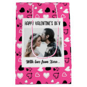 ハッピーバレンタインデー付き ミディアムペーパーバッグ (裏面)