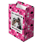 ハッピーバレンタインデー付き ミディアムペーパーバッグ (裏面アングル)