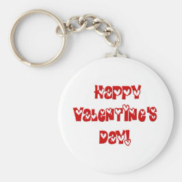 ハッピーバレンタインデー付ハート キーホルダー