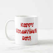 ハッピーバレンタインデー付ハート コーヒーマグカップ (左)