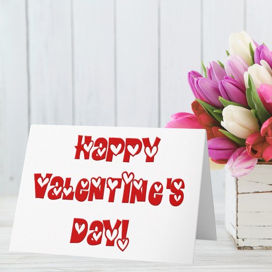 ハッピーバレンタインデー付ハート シーズンカード