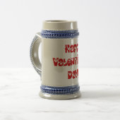 ハッピーバレンタインデー付ハート ビールジョッキ (正面左)