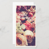 ハッピーバレンタインデー付ヴィンテージ花 (正面/裏面)