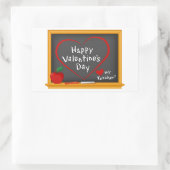 ハッピーバレンタインデー先生 長方形シール (バッグ)