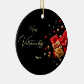 ハッピーバレンタインデー円 セラミックオーナメント (右)