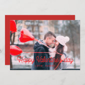 ハッピーバレンタインデー写真カード シーズンカード (正面/裏面)