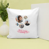 ハッピーバレンタインデー写真コラージュ クッション