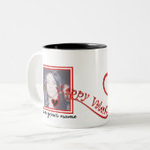 ハッピーバレンタインデー写真マグス ツートーンマグカップ (正面左)