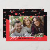 ハッピーバレンタインデー写真 シーズンカード (正面/裏面)
