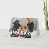 ハッピーバレンタインデー及びキスのブラシの原稿は抱き締めます シーズンカード (正面)