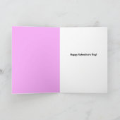 ハッピーバレンタインデー名前をカスタムするかわいい猫ネコ シーズンカード (内部)