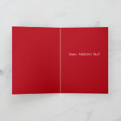 ハッピーバレンタインデー名前をカスタムするピットブルドッグ シーズンカード (内部)