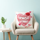ハッピーバレンタインデー名前をカスタムする クッション (椅子)