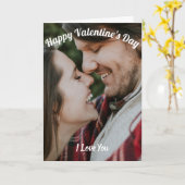 ハッピーバレンタインデー大好きカスタムPhoto カード (黄色い花)