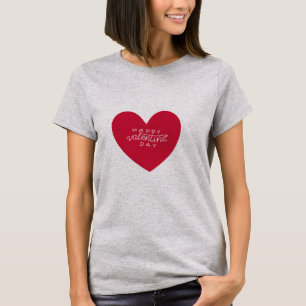 ハッピーバレンタインデー女子ハート Tシャツ