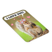 ハッピーバレンタインデー好きリス・ユーモア マグネット (右側)