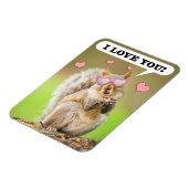 ハッピーバレンタインデー好きリス・ユーモア マグネット (左側)