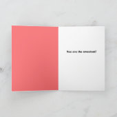 ハッピーバレンタインデー娘かわいいカップケーキ シーズンカード (内部)