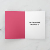 ハッピーバレンタインデー孫娘かわいい猫 シーズンカード (内部)