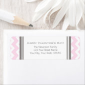 ハッピーバレンタインデー差出人住所ラベルピンク ラベル (インサイチュ)