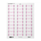 ハッピーバレンタインデー差出人住所ラベルピンク ラベル (フルシート)