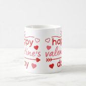 ハッピーバレンタインデー引用文とハート1 コーヒーマグカップ (中央)