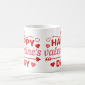 ハッピーバレンタインデー引用文とハート2 コーヒーマグカップ (中央)