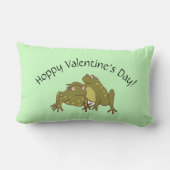 ハッピーバレンタインデー恋にホッピーカエル ランバークッション (裏面)