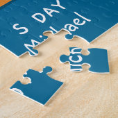 ハッピーバレンタインデー愛を掘おもしろいるモダン ジグソーパズル (側面)