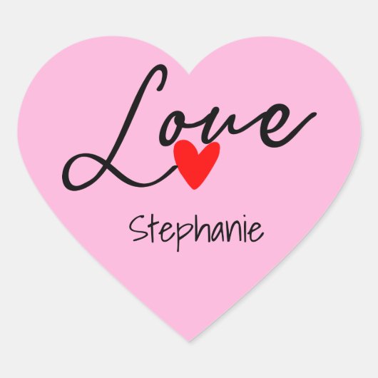 ハッピーバレンタインデー愛シールかわいいシール ハートシール (正面)