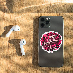 ハッピーバレンタインデー手書きデザイン シール