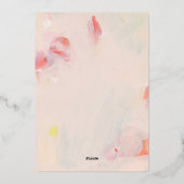 ハッピーバレンタインデー抽象芸術アートフォイルカード 箔招待状 (裏面)