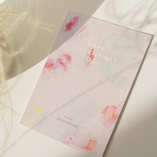 ハッピーバレンタインデー抽象芸術アートフォイルカード 箔招待状