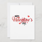 ハッピーバレンタインデー招待状グリーティングカード サンキューカード (裏面)