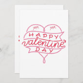 ハッピーバレンタインデー招待状 招待状 (正面/裏面)