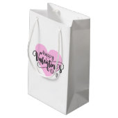 ハッピーバレンタインデー書 |抱き枕 スモールペーパーバッグ (裏面アングル)