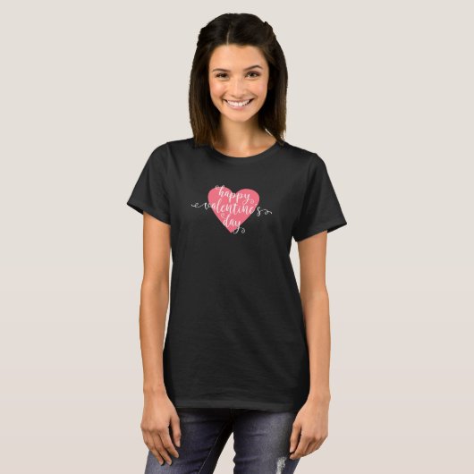 ハッピーバレンタインデー書 | Tシャツ (正面フル)