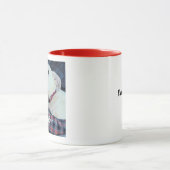 ハッピーバレンタインデー最高のダディかわいい犬の写真 マグカップ (中央)