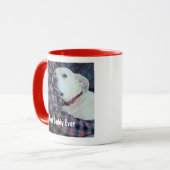 ハッピーバレンタインデー最高のダディかわいい犬の写真 マグカップ (正面左)