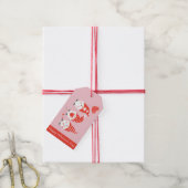 ハッピーバレンタインデー格言レッドピンク ギフトタグ (より糸付き)