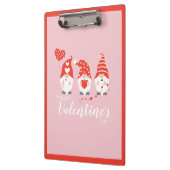 ハッピーバレンタインデー格言レッドピンク クリップボード (左)