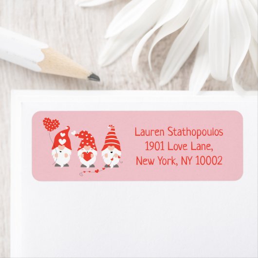 ハッピーバレンタインデー格言レッドピンク ラベル (インサイチュ)