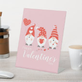 ハッピーバレンタインデー格言レッドピンク 台座サイン (インサイチュ)