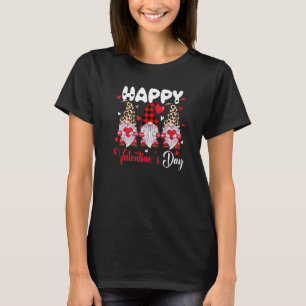 ハッピーバレンタインデー格言保持ハートヒョウ Tシャツ