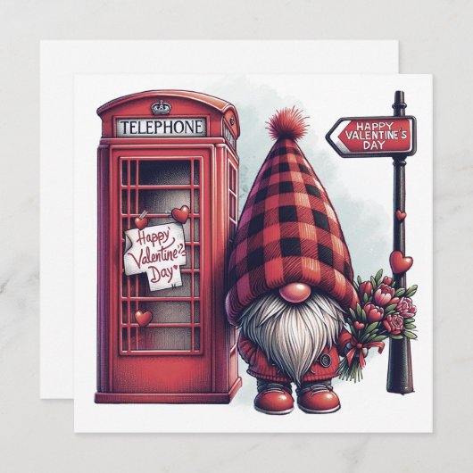 ハッピーバレンタインデー格言 シーズンカード (正面/裏面)