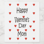ハッピーバレンタインデー母 ワインラベル (シングルラベル)