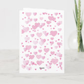 ハッピーバレンタインデー水彩若いカップル シーズンカード (裏面)